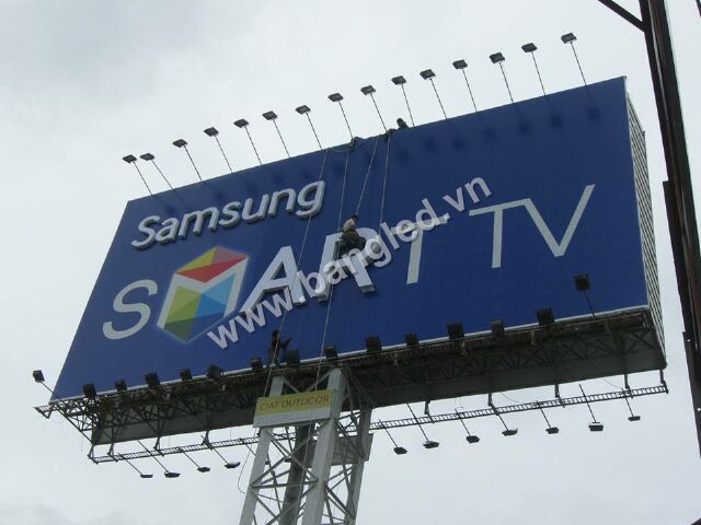 đưa chữ lên trụ Pano Samsung