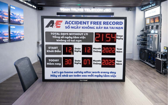 Bảng LED trạm Quang trắc chỉ số môi trường