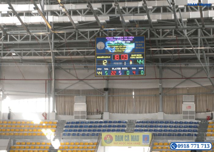 Bảng LED thể thao đa môn cho nhà thi đấu tỉnh Bạc Liêu
