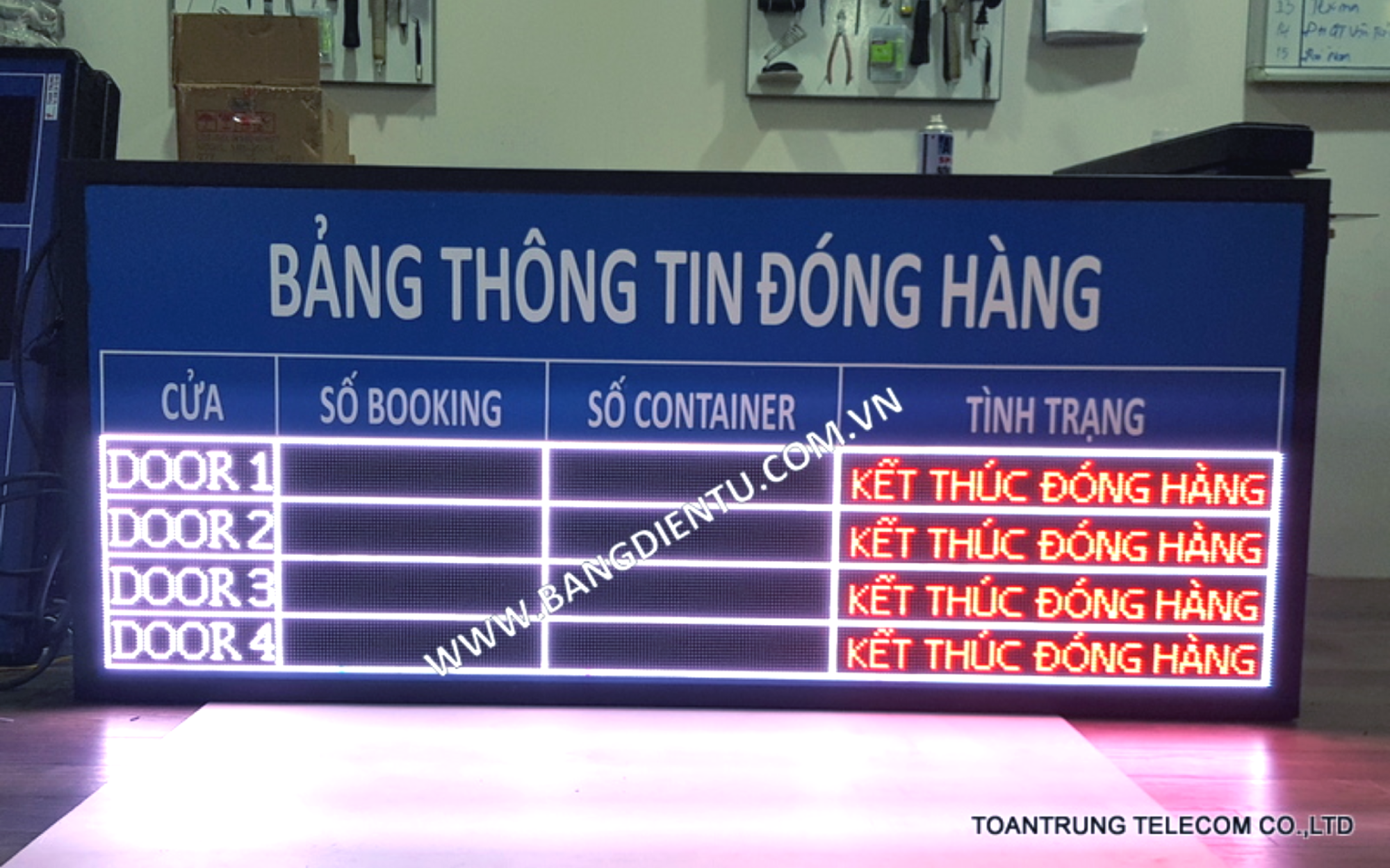 Bảng LED hiển thị năng suất – Công ty Camso (Canada)