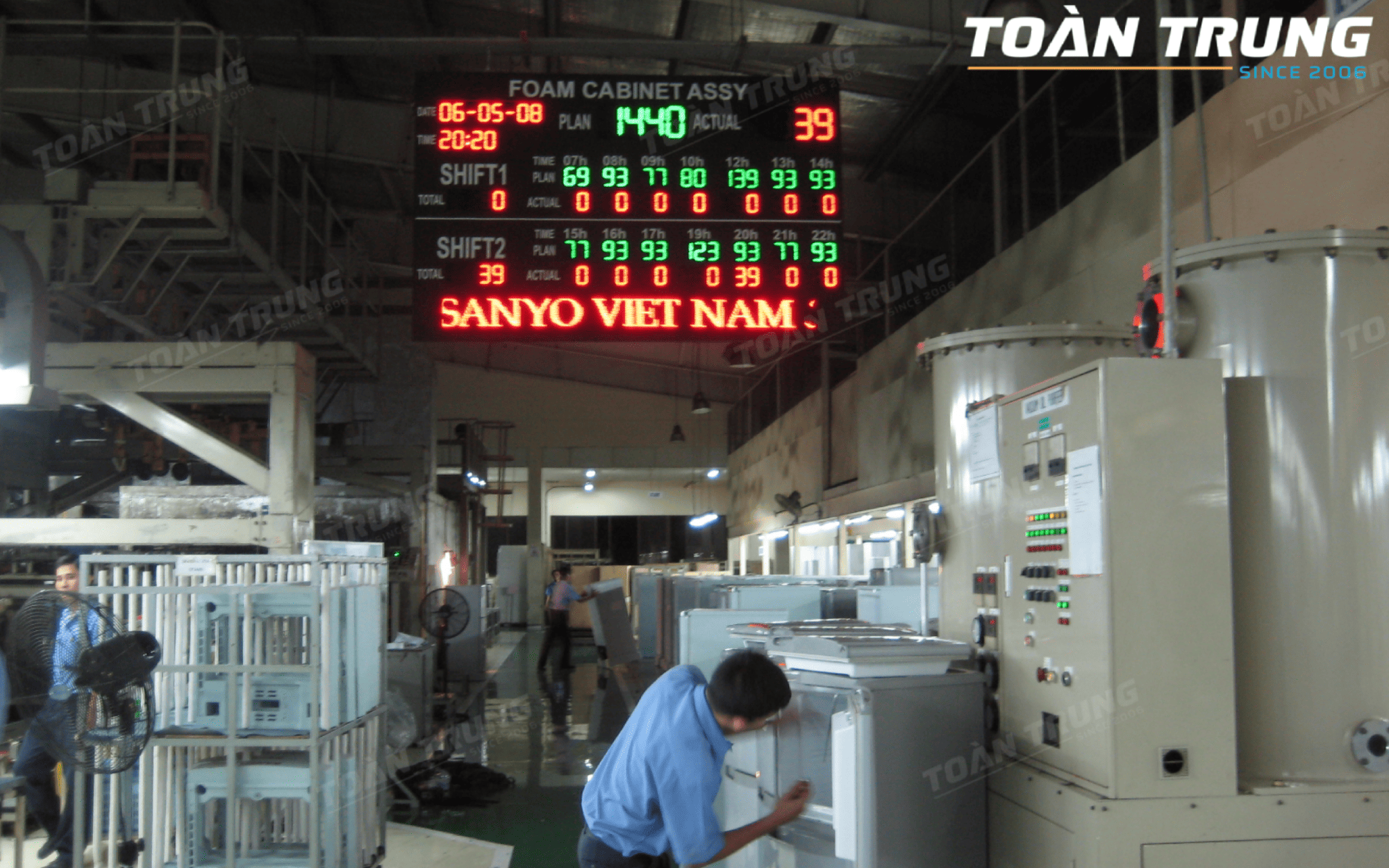 Bảng LED hiển thị năng suất nhà máy