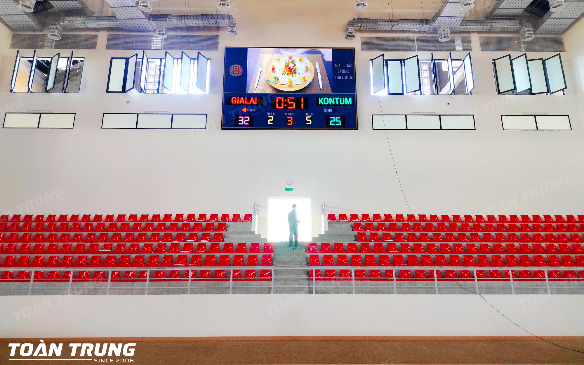 Bảng LED thể thao đa môn cho nhà thi đấu