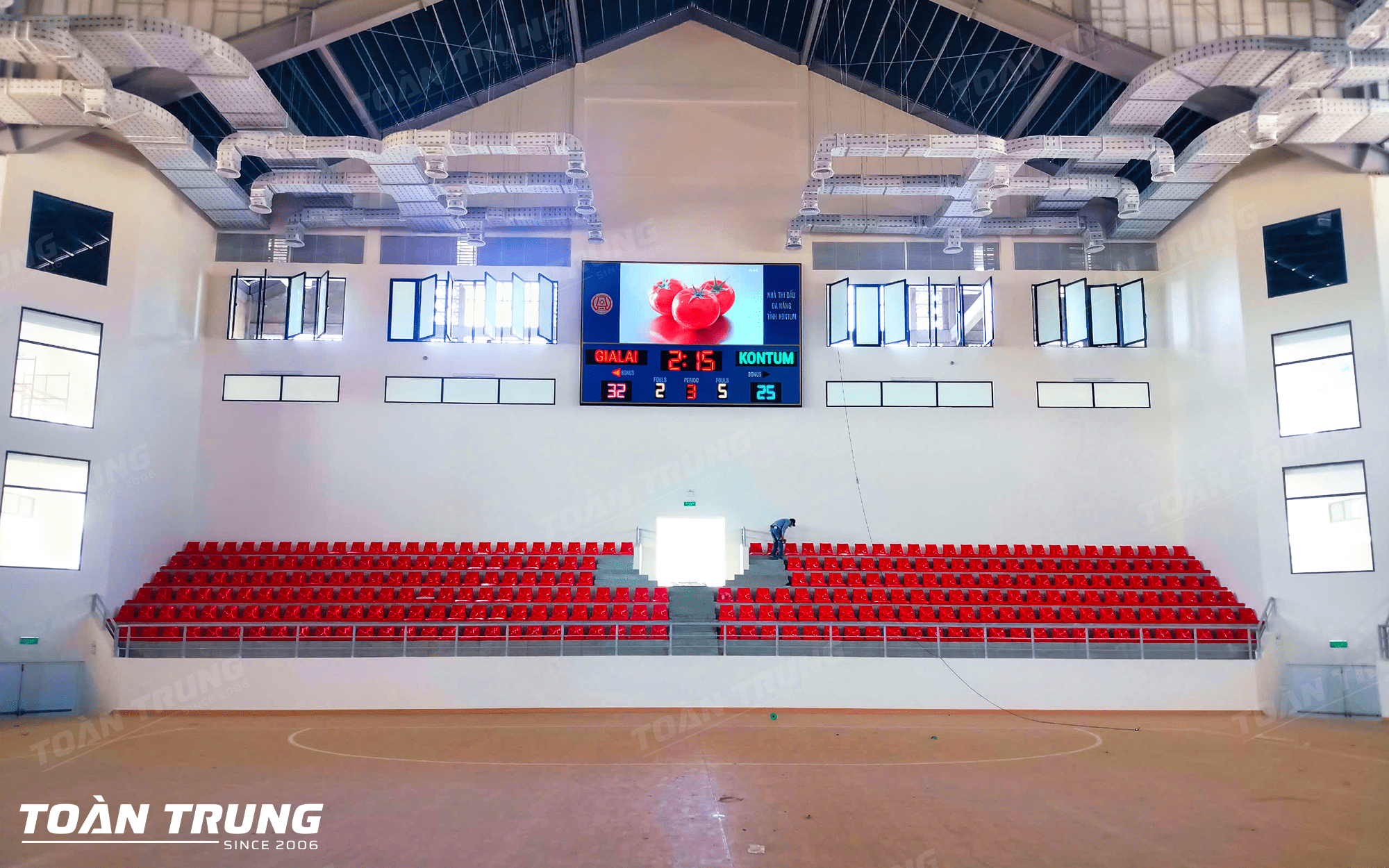 Dự án bảng LED thi đấu thể thao đa môn tại Nhà thi đấu Kon Tum
