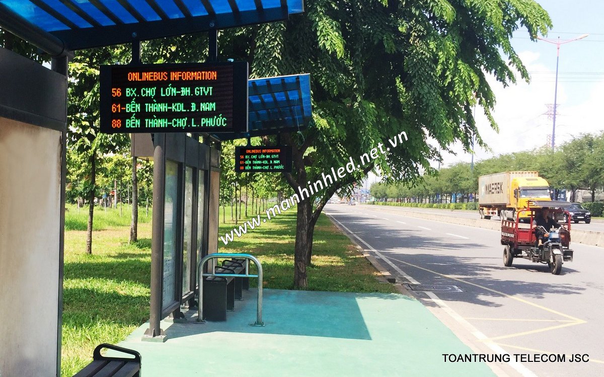 Bảng LED thông tin xe buýt trực tuyến