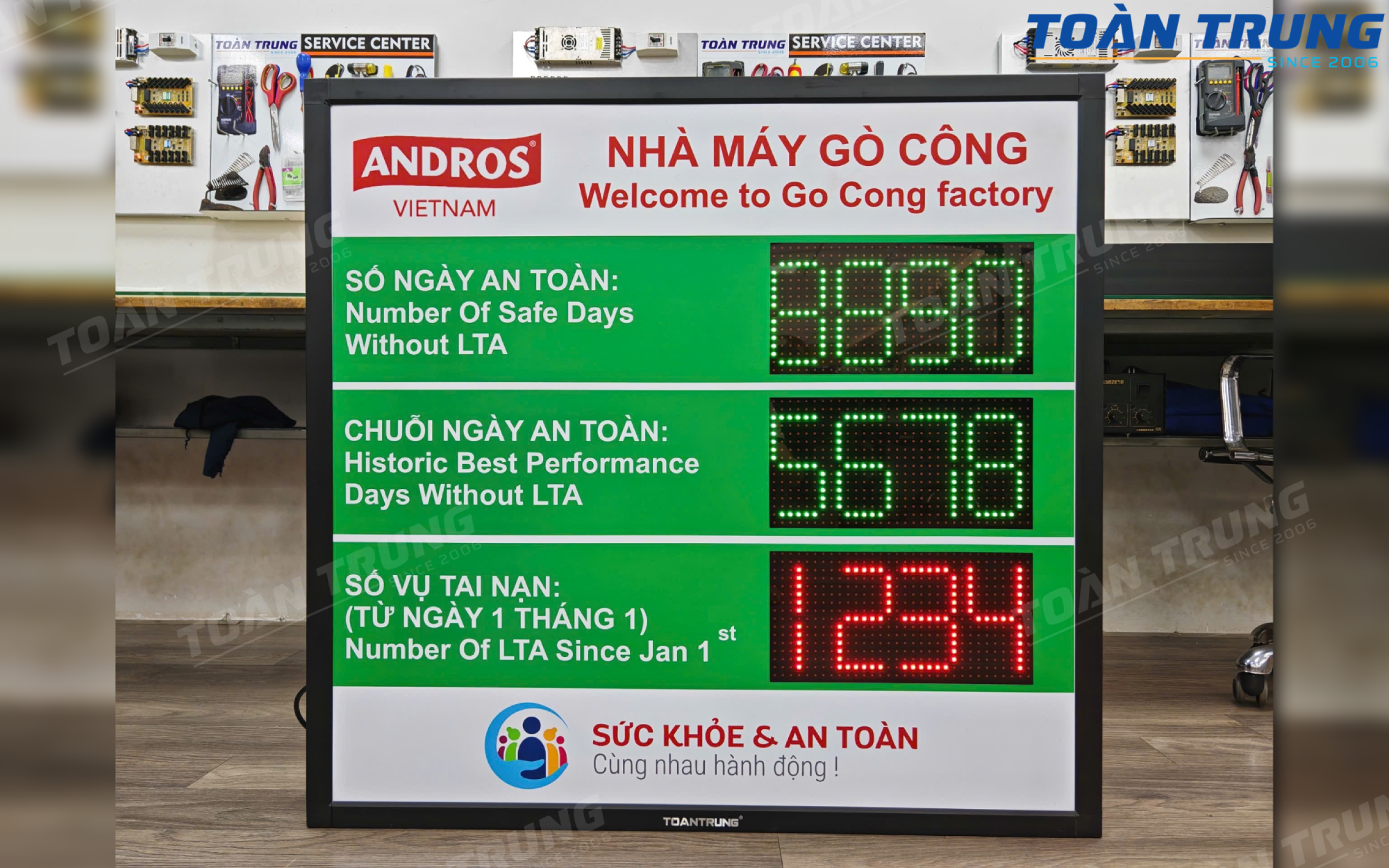 Bảng LED an toàn lao động ngoài trời